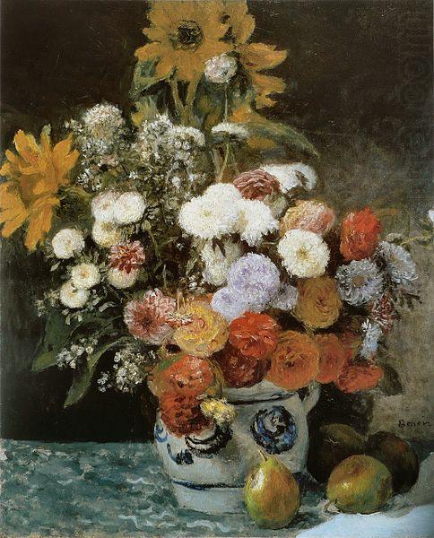 Pierre-Auguste Renoir Fleurs dans un pot en faience